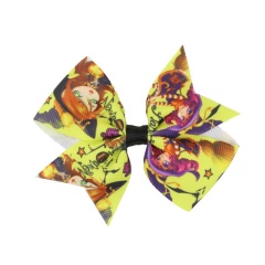 Children's pumpkin bat pattern halloween costumes kids girls mini metal hair clips hair bow alligator clips