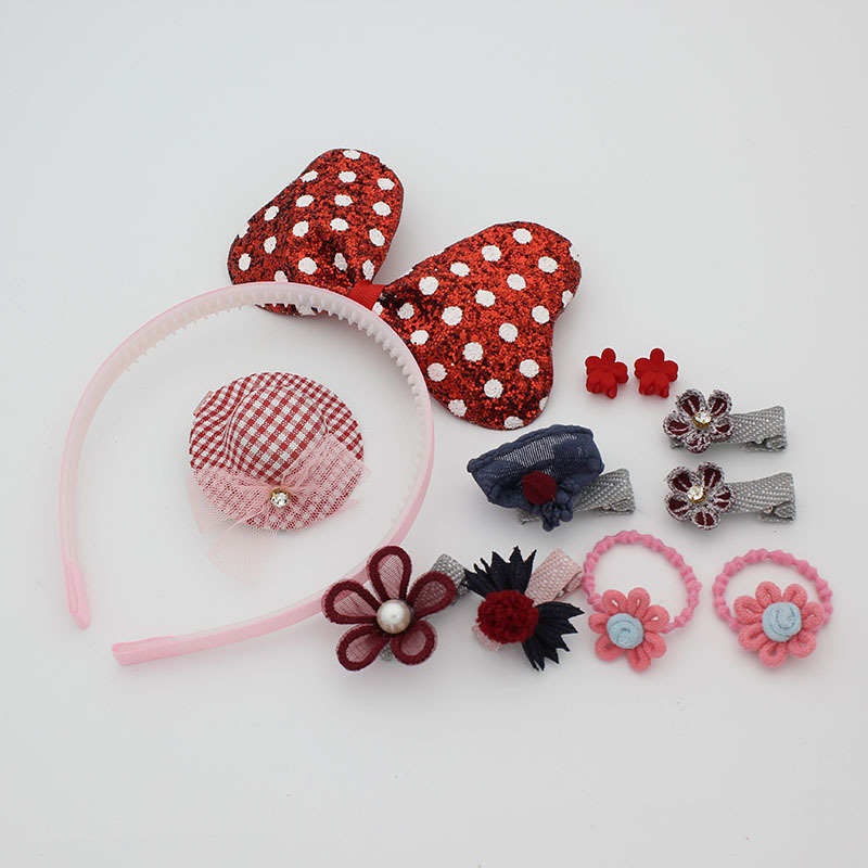 Kids Mickey cartoon flower hair band hat barrettes hair accessories Kids Mickey cartoon flower hair band hat barrettes hair accessories