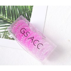 Wholesale Custom Fashion Candy Color TPU phone elastic telephone coil hair ties for girls