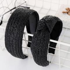 2020 Ins new summer strip Hair bands Hair Accessories weave straw Cross Knot headband