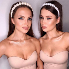 New Victoria vintage pearl crystal rhinestone metal wedding women hair hoop New Victoria vintage pearl crystal rhinestone metal wedding women hair hoop