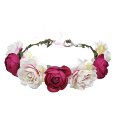 hot new wedding bridal festival beach party holiday halo white silk floral indian flower garland