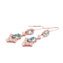 Luxury jewelry 925 sterling silver blue white dangle moissanite earring wire