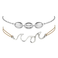 Charming sterling silver jewelry wave and shell anklets foot jewelry chain set for women Charming sterling silver jewelry wave and shell anklets foot jewelry chain set for women