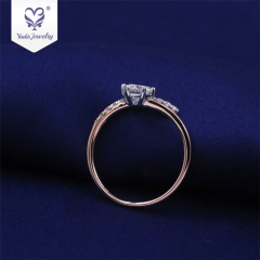 Anniversary 14k 18k sliver rose Gold Diamond Pave Fine Jewelry moissanite wedding Ring