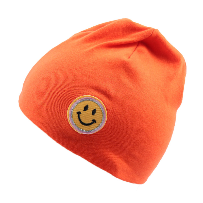 Wholesale embroidered logo emoji beanie unisex winter kinted hats