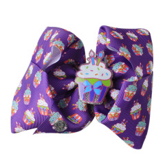 Europe and America New Style Purple Jojo Bows Hair Clips For Kids Hair Accessories