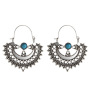 fancy boho Bohemian vintage Beach Hollow Pattern Carved ethnic earrings statement For Women