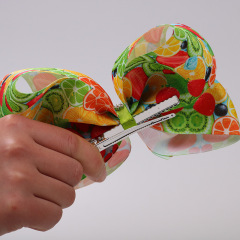 8 inch colourful Fruit pattern bow fabric hairpin hair clip for girls