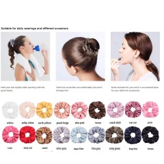 wholesale ins amazon fancy Fashion bulk elastic silk satin hair scrunchies for women hair