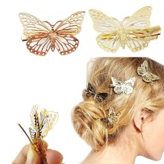 Victoria baroque wedding metal hair accessories pin ribbon bow butterfly  hair clip
