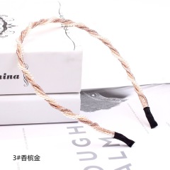Protection Resin baroque Girls glitter Winding Bling pearl Beads Hair hoops