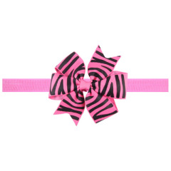 Baby bows knot cartoon printed hair bands for girls hair accessories