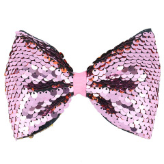 Boutique sequin girls hair accessories bow clips glitter sequin bow clips