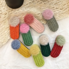 Korean autumn fashion bulk knitted wool hairpin accessories hair ball flower animal hair clip Korean autumn fashion bulk knitted wool hairpin accessories hair ball flower animal hair clip
