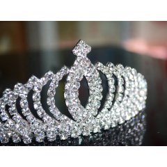 Wholesale rhinestone hair accessories girl children wedding bridal crystal headpiece tiara crown