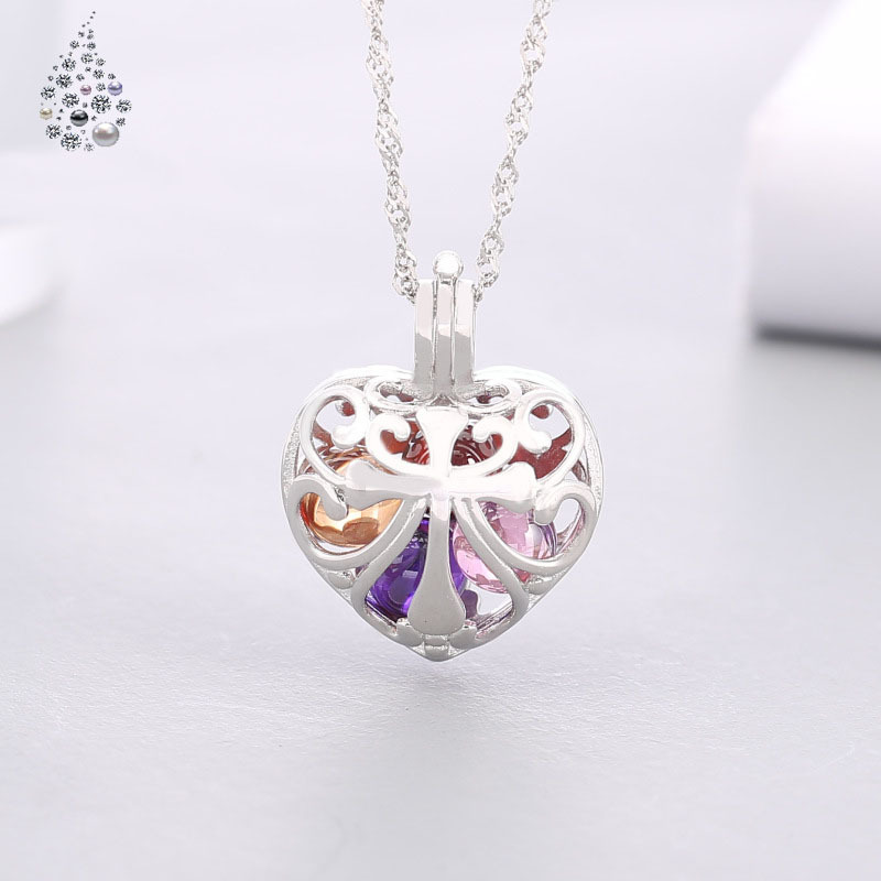 Korean fashion valentine's day christmas gift jewelry silver women 925 heart of love necklace Korean fashion valentine's day christmas gift jewelry silver women 925 heart of love necklace