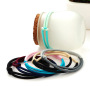 Wholesale new Korean simple girls double color knotted rubber hair rings