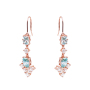 Luxury jewelry 925 sterling silver blue white dangle moissanite earring wire