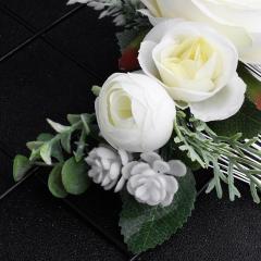 Handmade Wedding Accessories Ribbon tassels flower Bridal floral hairband