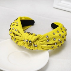 2020 new arrivals amazon custom printed wide elastic rhinestone 2 piece set hair bands