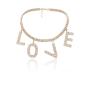 wholesale jewelry bling bling chain crystal LOVE letter choker for women
