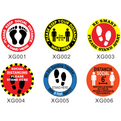 Custom existing social warning pvc floor removable social distancing floor stickers Custom existing social warning pvc floor removable social distancing floor stickers