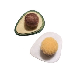 Hot sale ins kawaii geometric cute avocado omelet hot female models hair clip female for baby girl