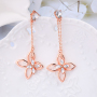 New 2019 trending product silver gold crystal flower tassel earrings