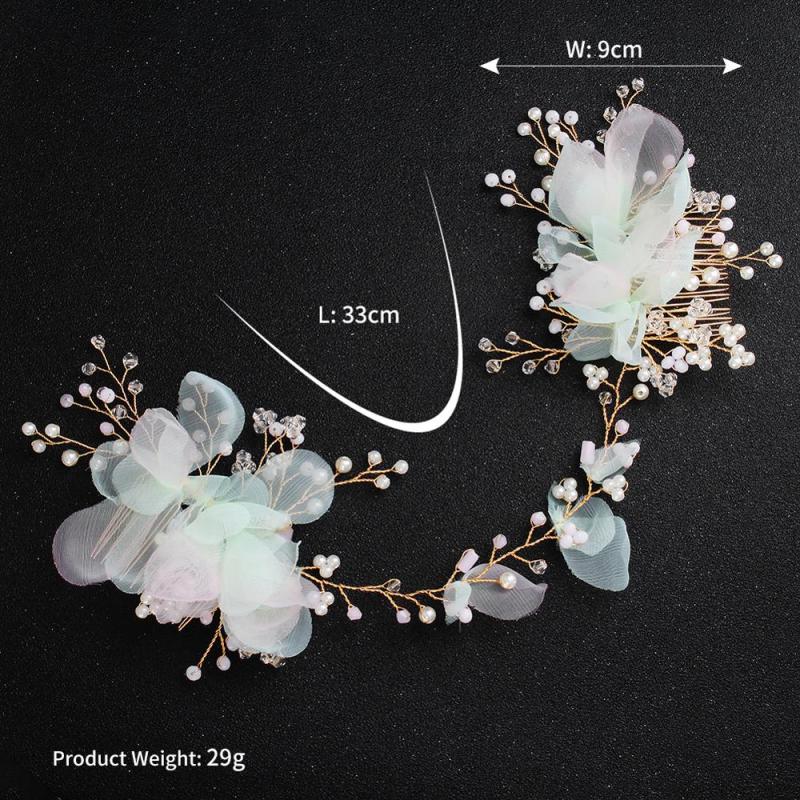 Tulle Flower bride Floral Women Jewelry Wedding Accessories bridal Hair Combs Tulle Flower bride Floral Women Jewelry Wedding Accessories bridal Hair Combs