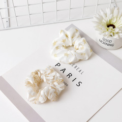 Wholesale white soft wristband elastic traceless pure silk hair tie