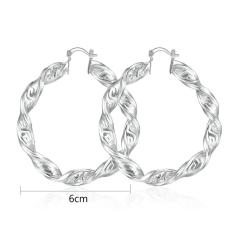 Fashion white copper hoop 60mm earring accessories  circle earrings for women