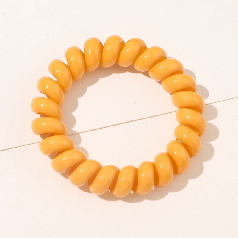 Wholesale Cheap Multi-color Curly Cord Coil Elastic Telephone Wire Hair Tie
