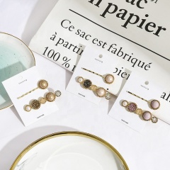 Vintage pearl sweet temper diamond hair clip set types of barrettes for girls