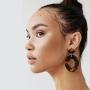 Vintage Big Charm Chandelier Earrings Dangle Round Circle Acrylic drop Earring Vintage Big Charm Chandelier Earrings Dangle Round Circle Acrylic drop Earring