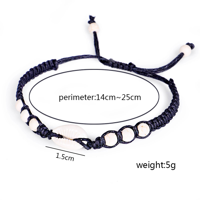 Fashion Natural Stone Turquoise Bead Bracelet Ocean Seashell Shell Stretch Bracelet