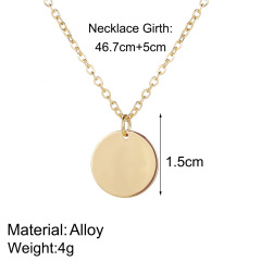 Wholesale fashion bohemian ins hot women jewelry chain link coin necklace for girls