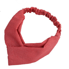 Wholesale Accessories Elastic Boho Grid Cloth Fabric Front Knot Headbands