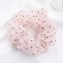 2020 Trendy INS Popular Women Polka Dot Organza Hair Scrunchies For Girls