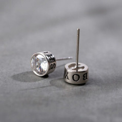 fashion custom wholesale women zircon ladi jewelry gift 925 silver earring men