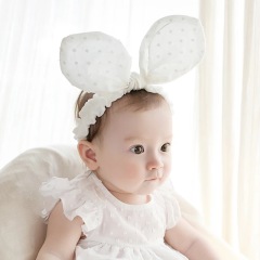 Adjustable elastic children  fabric personalized bow knot headbands