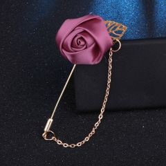wholesale fashion custom jewelry metal men suit chain flower brooches pins