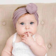 Newborn Baby Girls hair accessories Plain Elastic Wide babi Bow Headband for baby