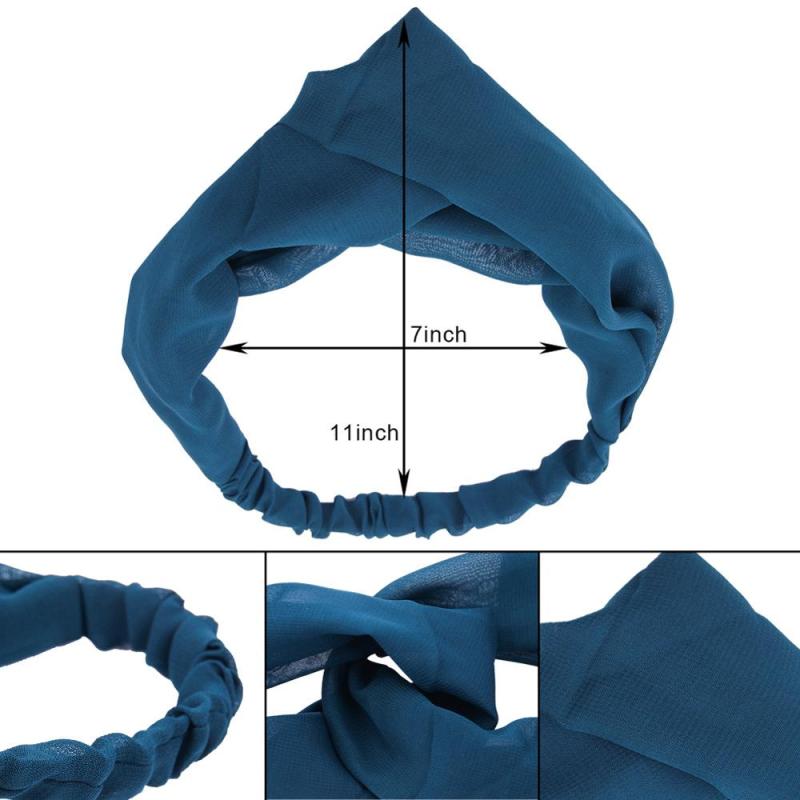 Women's Cotton Elastic spa Washing headband yoga hair bands cross mixed colors headband