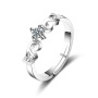 Wholesale Jewelry 925 Sterling Silver Plated White Gold CZ Couple Rings