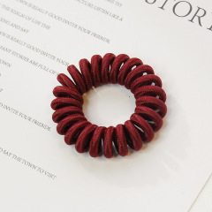 wholesale phone cord spiral coil elastic telephone hair ties for women