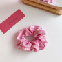 Wholesale ins popular flower lattice purple organza stain scrunchies for hair Wholesale ins popular flower lattice purple organza stain scrunchies for hair