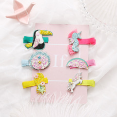 Custom metal sequin glitter bling stainless steel alligator hair clips