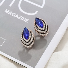 Fashion earrings 2020 women's multicolor bling  rhinestone hoop earrings crystal