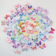 Amazon hot sale cute 5cm cloth baby kids butterfly hair clips for beautiful princess
